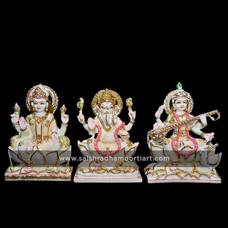 Marble Cultural Laxmi Ganesha Saraswati