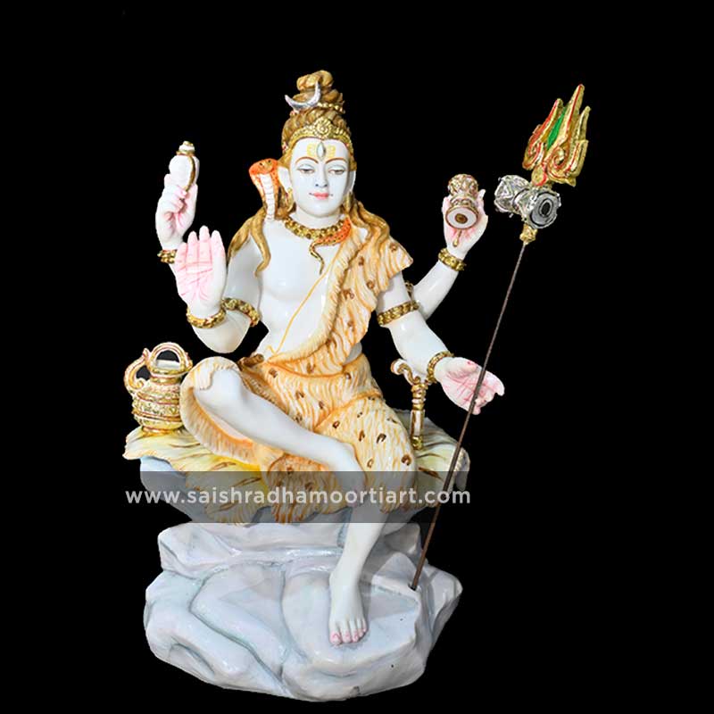 Marble Cultural Golden Shiva