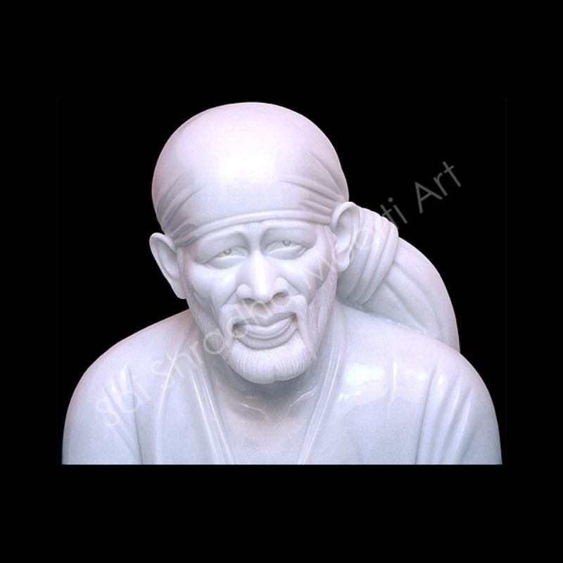 White marble Sai Baba Idol