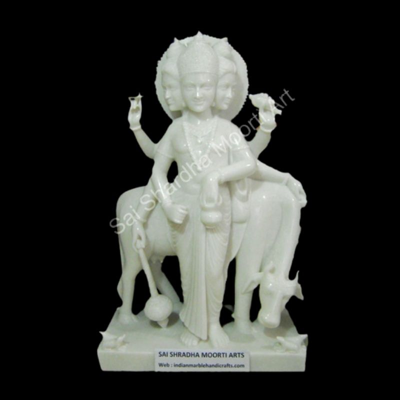 Marble Dattatreya Statue