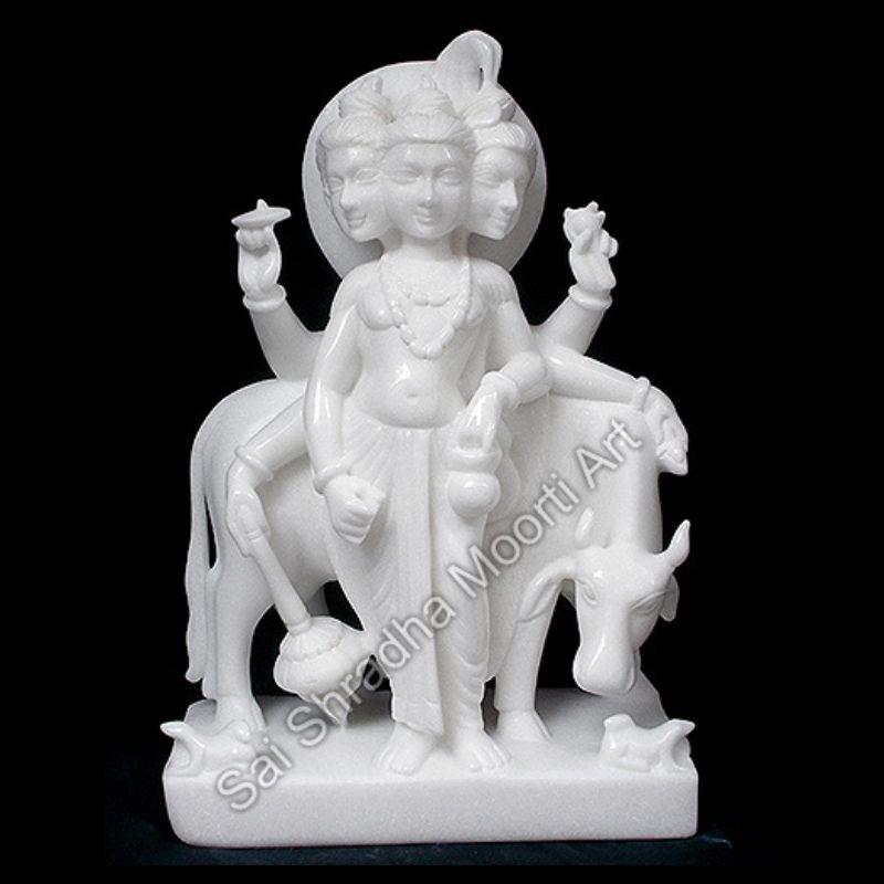 White Marble Dattatreya Moorti