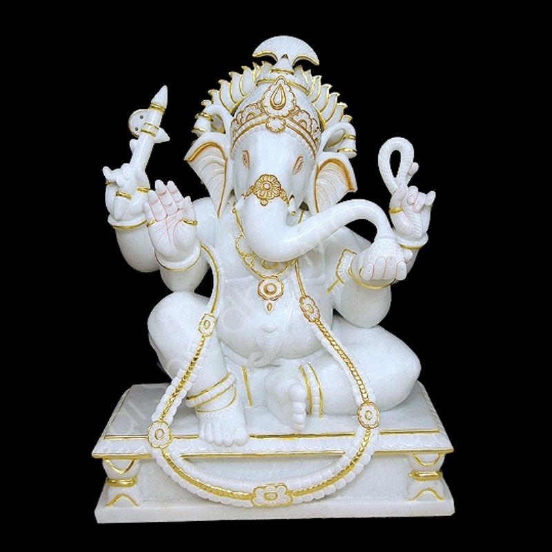 White Marble Ganesh Statue