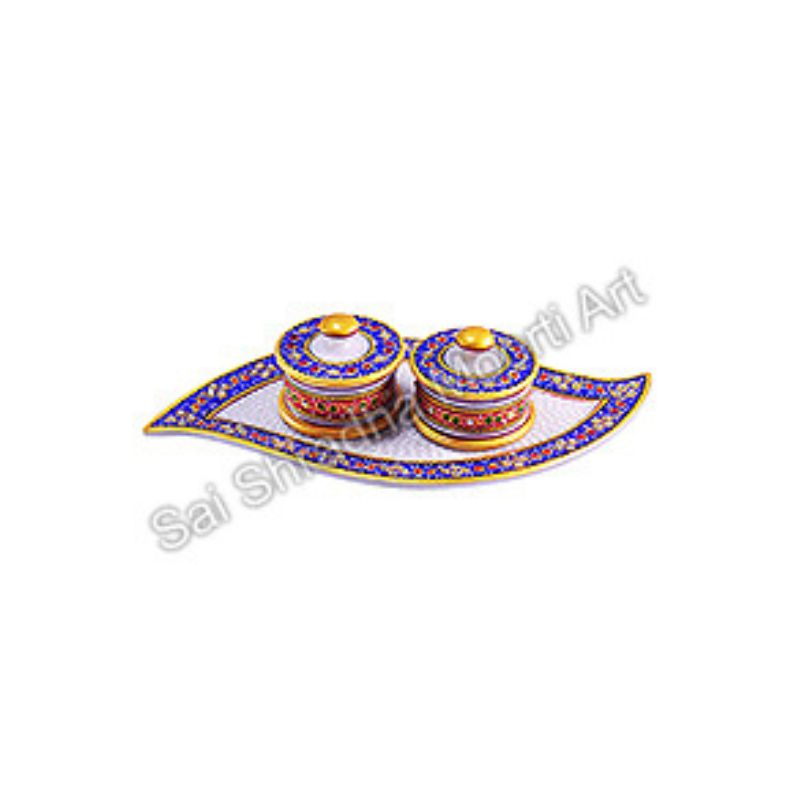 Marble Tea Trey Set