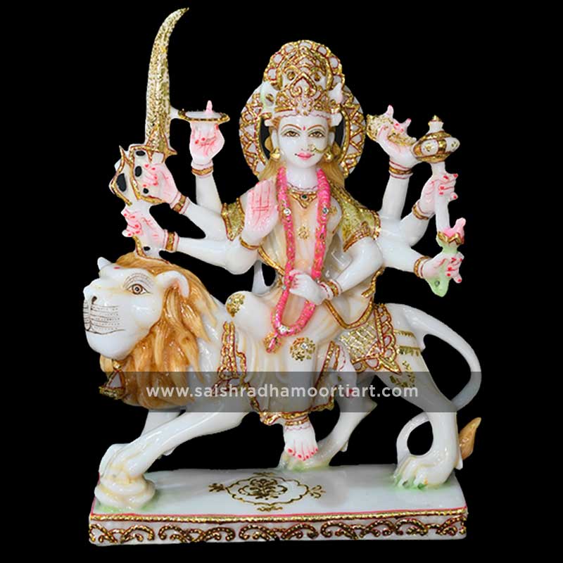 Marble Cultural Gold Durga Maa