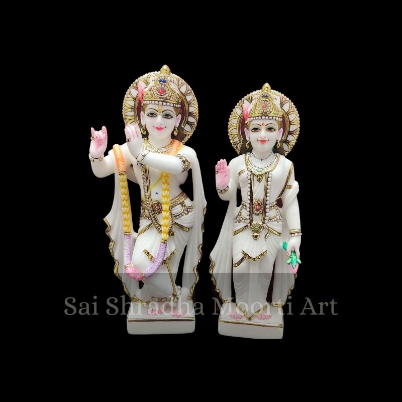 Marble Radha Krishna Statue