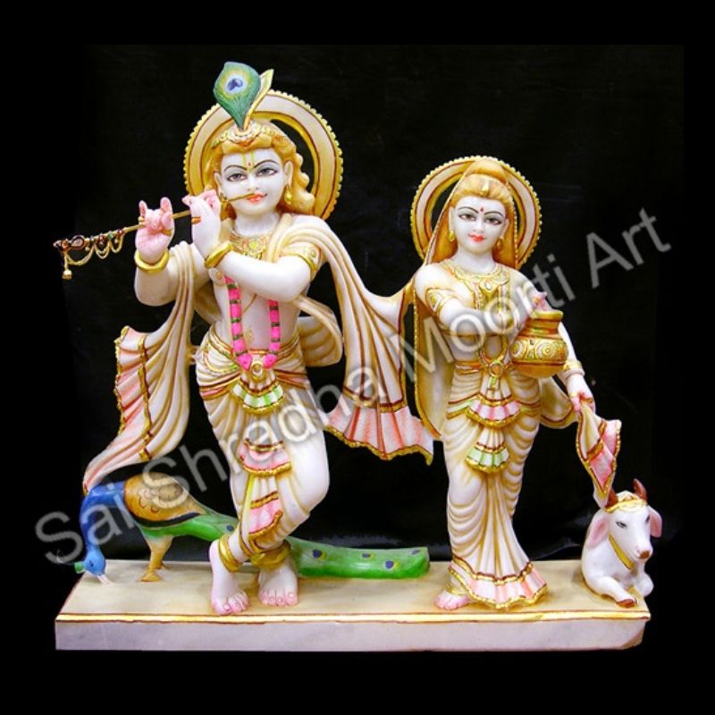 Radha Krishna Marble Idols