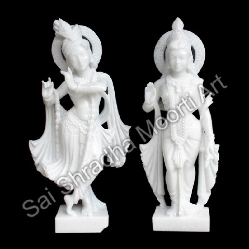 White Radha Kishan Statue