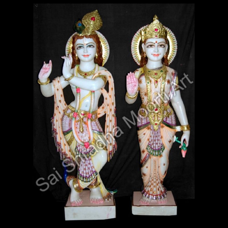 Painted Radha Krishna idol