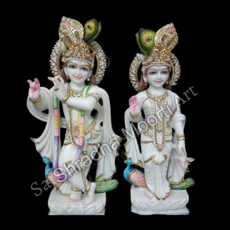 Radha Krishna Marble Moorti