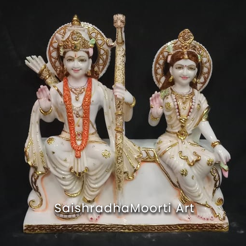 Marble Radha Krishna Statue