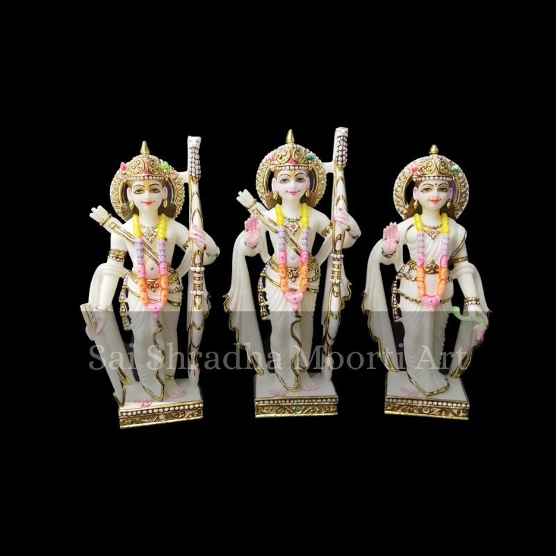 Ram Laxman Sita Marble Statue