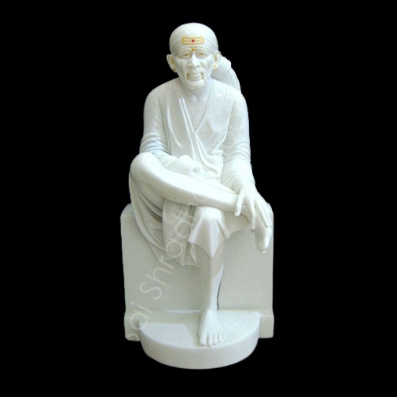 White Marble Sai Baba Statue