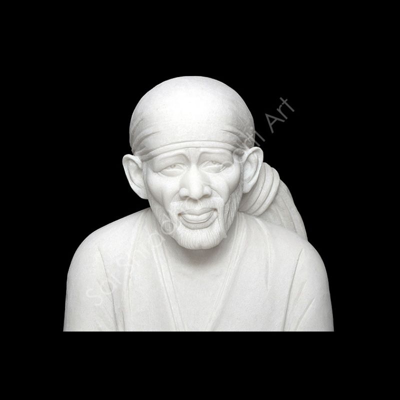 Sai Baba White Marble Moorti