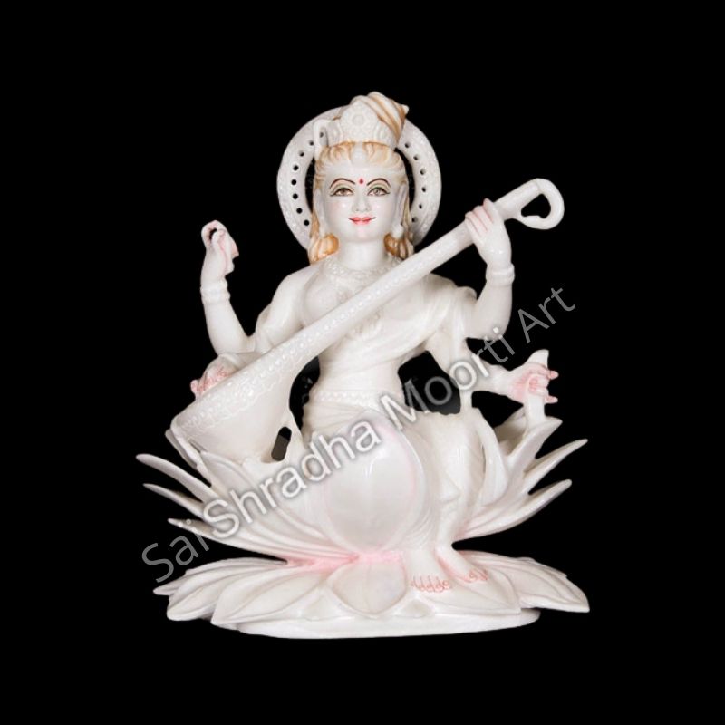 Maa Saraswati Marble Moorti