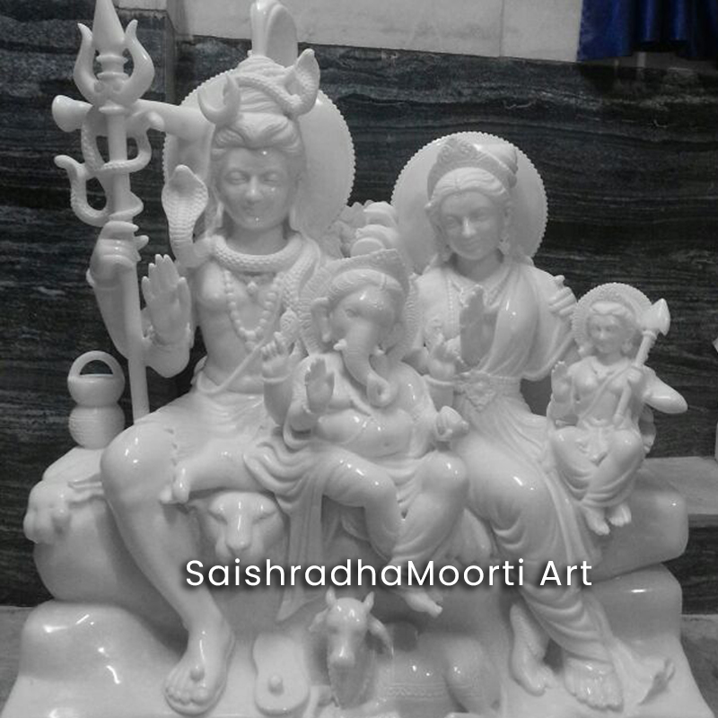 Marble Shiv Pariwar Statue